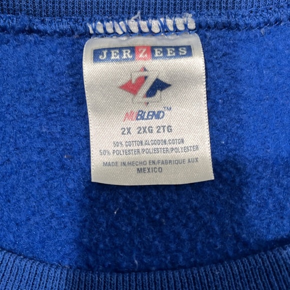 Vintage Original Orange County New York Choppers Blue Biker Sweatshirt SIZE  2XL - Picture 7 of 9